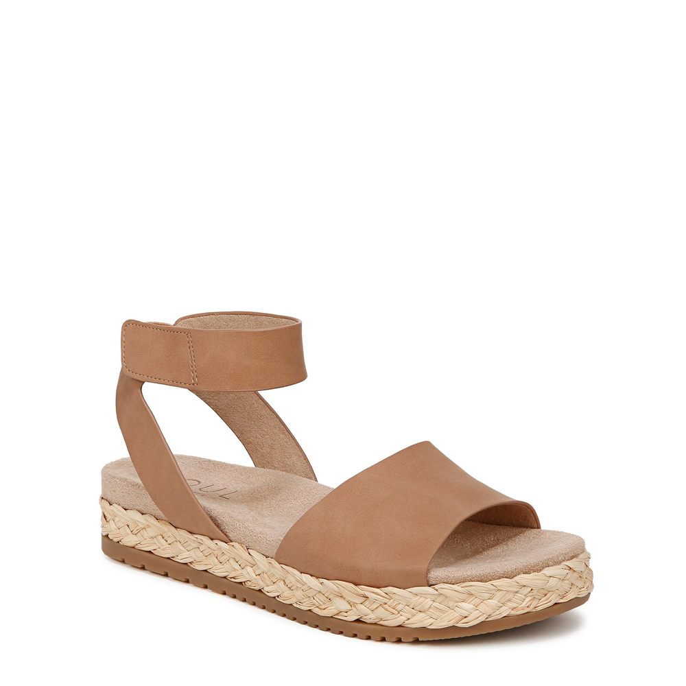 Naturalizer Soul Women Deara Platform Sandal Cookie Dough Tan 6.5